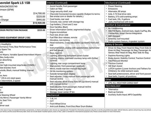 Used 2022 Chevrolet Spark LS FWD image 10