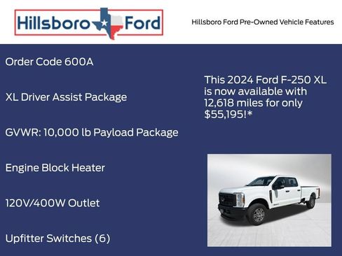Used 2024 Ford F250 XL w/ XL Driver Assist Package AWD/4WD image 3