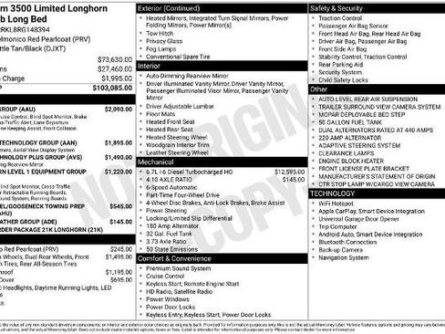 Used 2024 RAM 3500 Limited w/ Safety Group AWD/4WD image 5