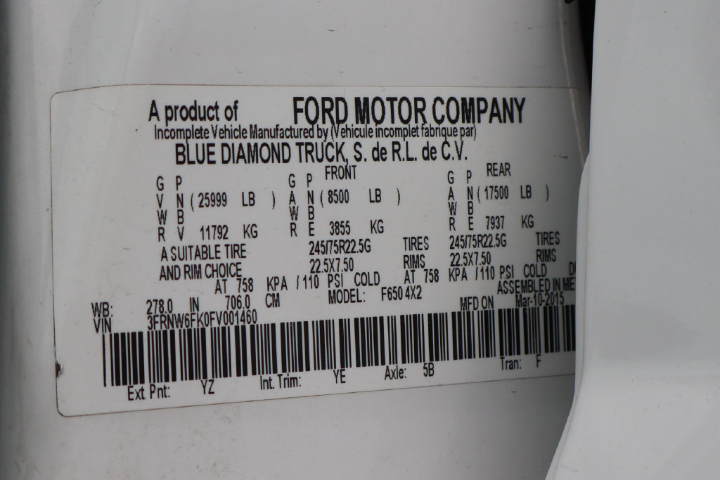 Used 2015 Ford F650 2WD Crew Cab Super Duty image 45