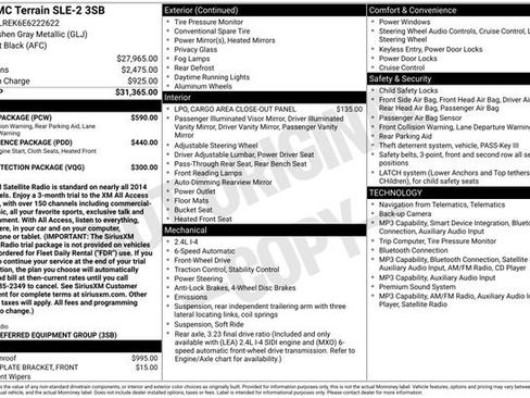 Used 2014 GMC Terrain SLE w/ Safety Package FWD image 4