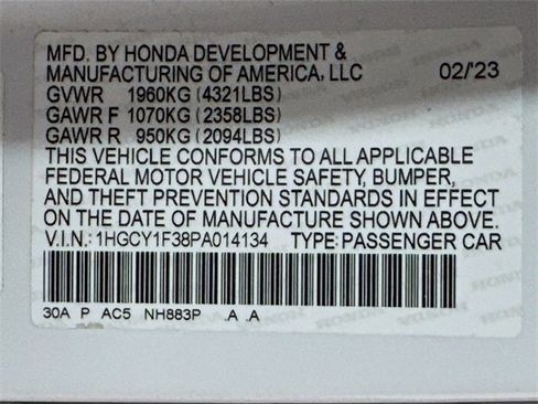Certified 2023 Honda Accord EX image 32