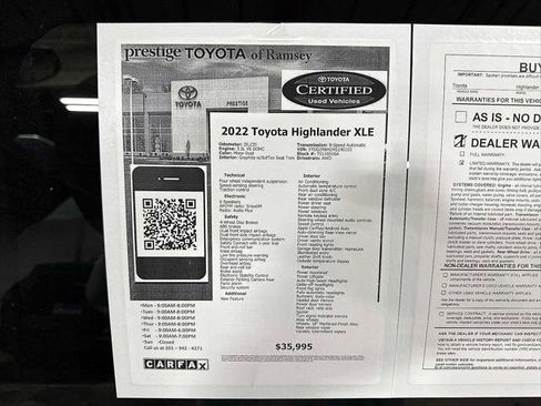 Certified 2022 Toyota Highlander XLE image 13