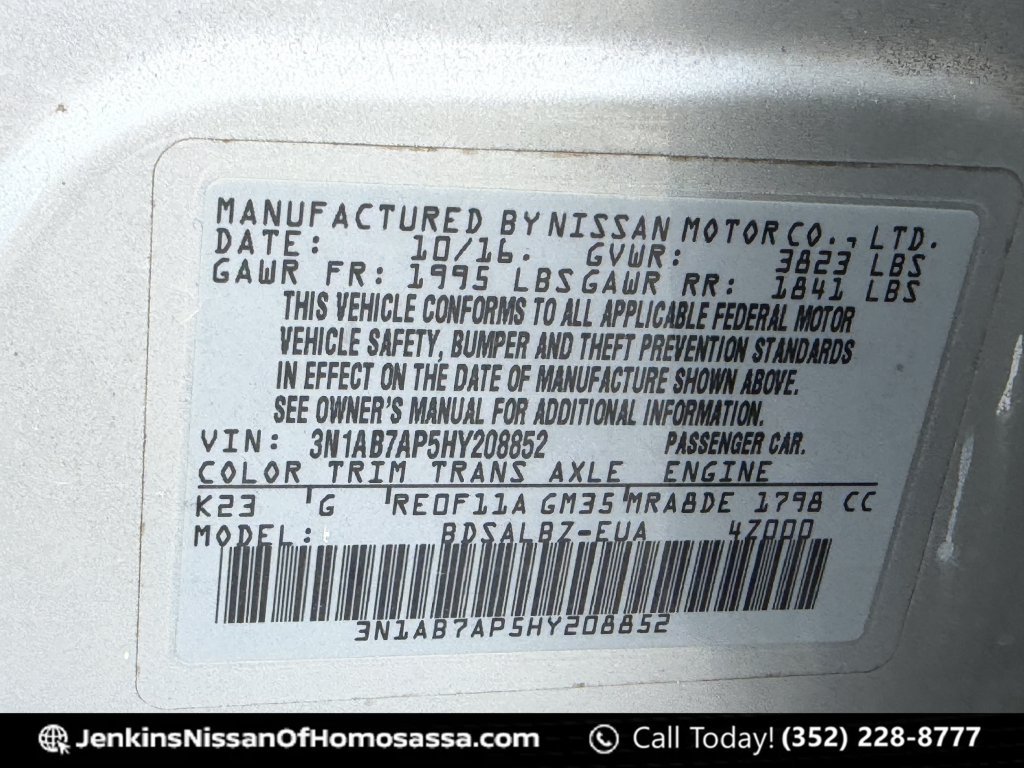 Used 2017 Nissan Sentra S w/ Protection Package FWD image 44