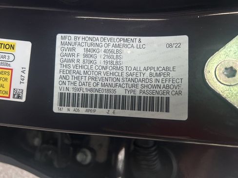 Used 2022 Honda Civic Sport Touring image 30