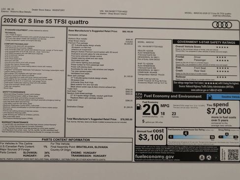New 2026 Audi Q7 Premium Plus AWD/4WD image 33