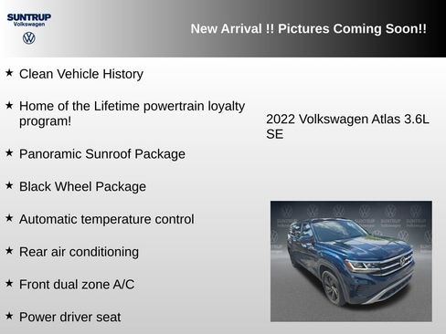 Used 2022 Volkswagen Atlas SE w/ Panoramic Sunroof Package FWD image 6