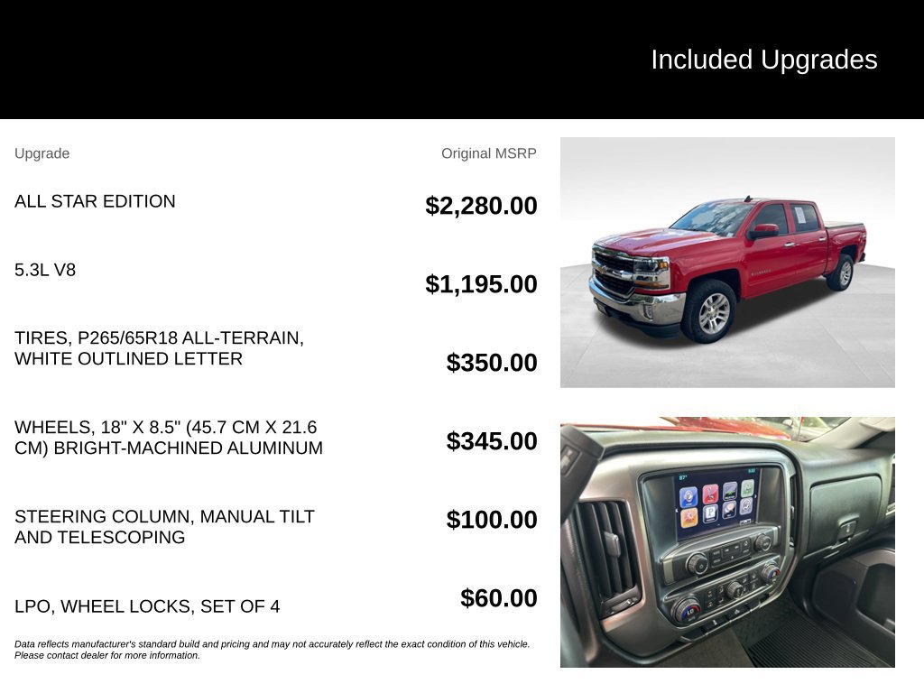 Used 2016 Chevrolet Silverado 1500 LT w/ All Star Edition AWD/4WD image 7