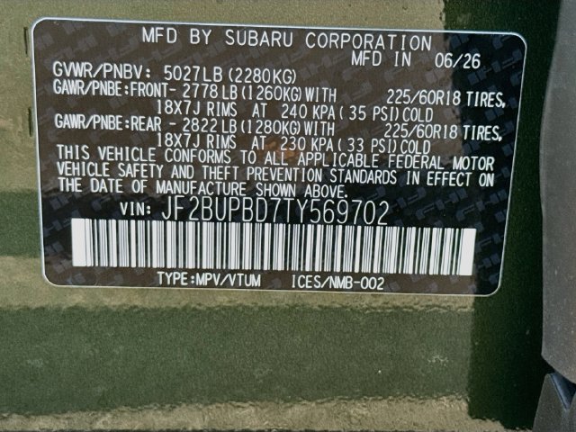 New 2026 Subaru Outback Premium AWD/4WD image 25