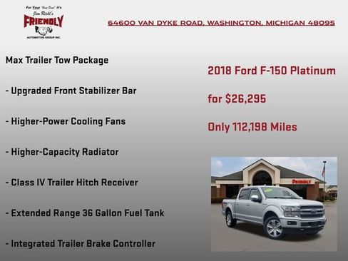 Used 2018 Ford F150 Platinum w/ Equipment Group 701A Luxury AWD/4WD image 5
