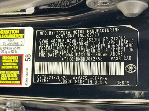 Used 2021 Toyota Camry XSE AWD/4WD image 40