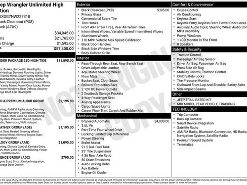 Used 2022 Jeep Wrangler Unlimited Sport AWD/4WD image 39