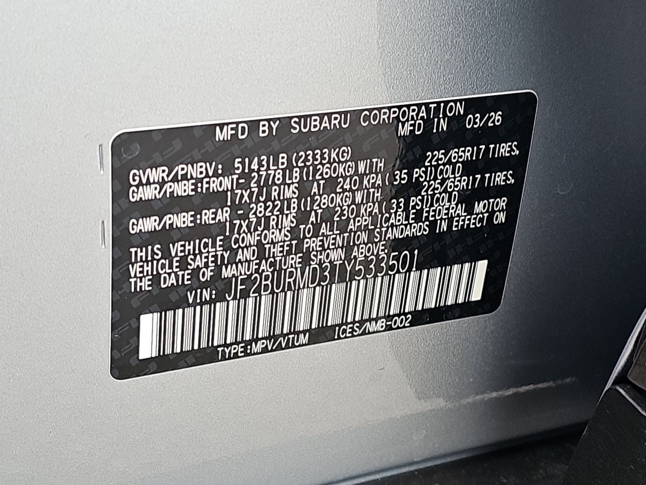 New 2026 Subaru Outback Wilderness AWD/4WD image 39