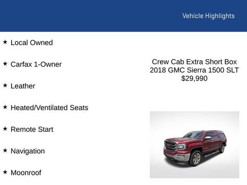 Used 2018 GMC Sierra 1500 SLT AWD/4WD image 2