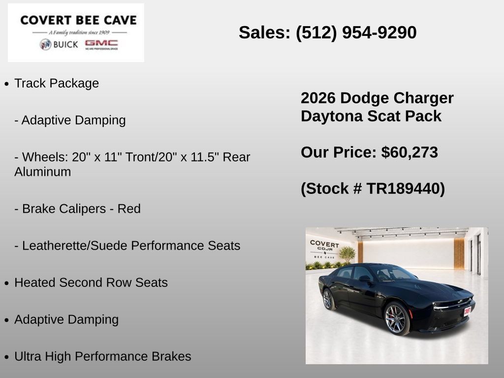 New 2026 Dodge Charger Daytona Scat Pack w/ Track Package AWD/4WD image 14