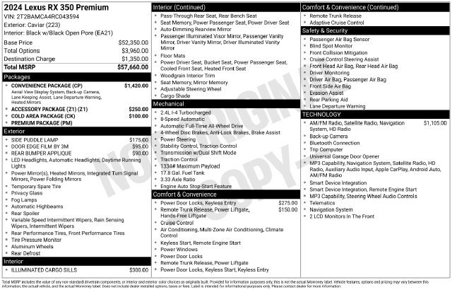 Certified 2024 Lexus RX 350 Premium w/ Convenience Package AWD/4WD image 13