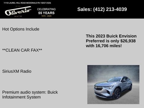 Used 2023 Buick Envision Preferred w/ Sport Touring Package AWD/4WD image 5