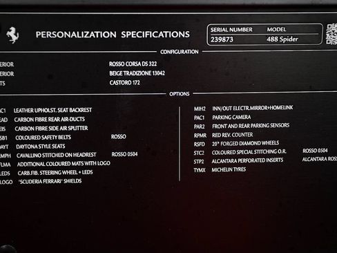Certified 2019 Ferrari 488 Spider RWD image 48