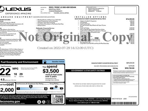 Used 2022 Lexus LS 500 image 57