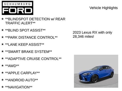 Used 2023 Lexus RX 350 F Sport w/ Accessory Package (Z1) AWD/4WD image 8