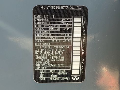 Used 2022 INFINITI QX50 Sensory image 31