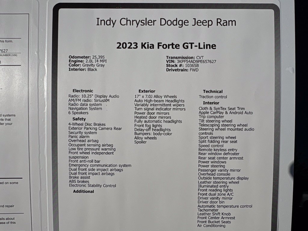 Used 2023 Kia Forte GT-Line FWD image 26