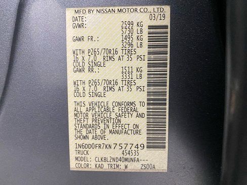 Used 2019 Nissan Frontier SV image 26