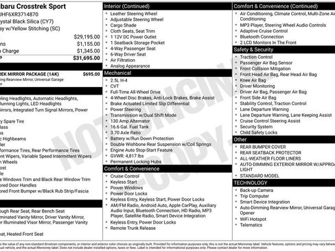 Used 2024 Subaru Crosstrek 2.5i Sport w/ Crosstrek Mirror Package image 5