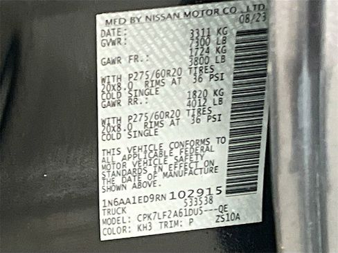 Used 2024 Nissan Titan Platinum Reserve w/ Moonroof Package image 34