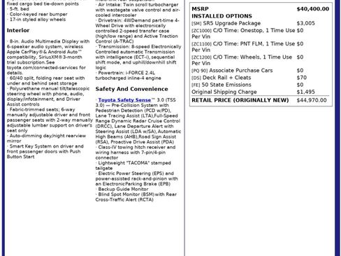 Used 2024 Toyota Tacoma SR5 w/ SR5 Upgrade Package image 54