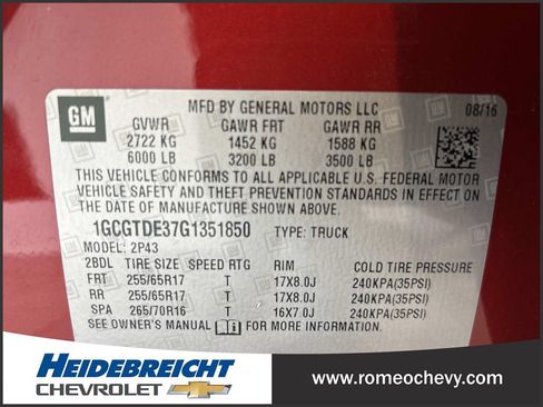 Used 2016 Chevrolet Colorado Z71 AWD/4WD image 8