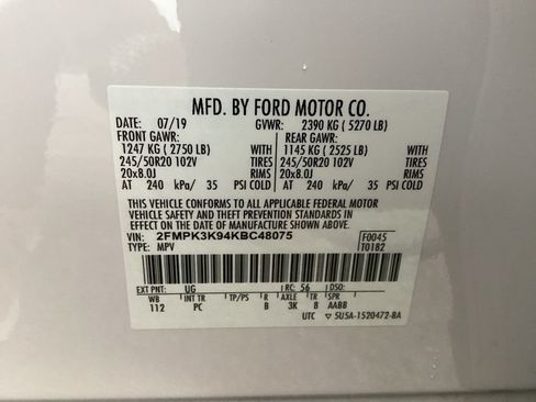 Used 2019 Ford Edge Titanium w/ Equipment Group 301A FWD image 74