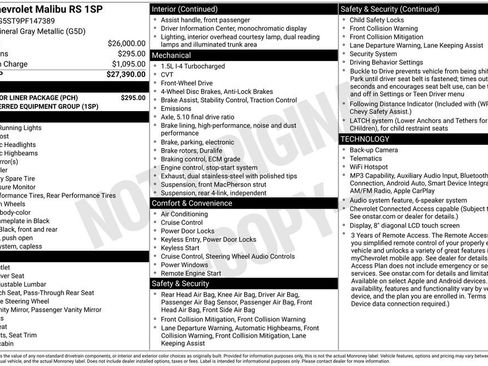 Used 2023 Chevrolet Malibu RS w/ LPO, Floor Liner Package FWD image 4