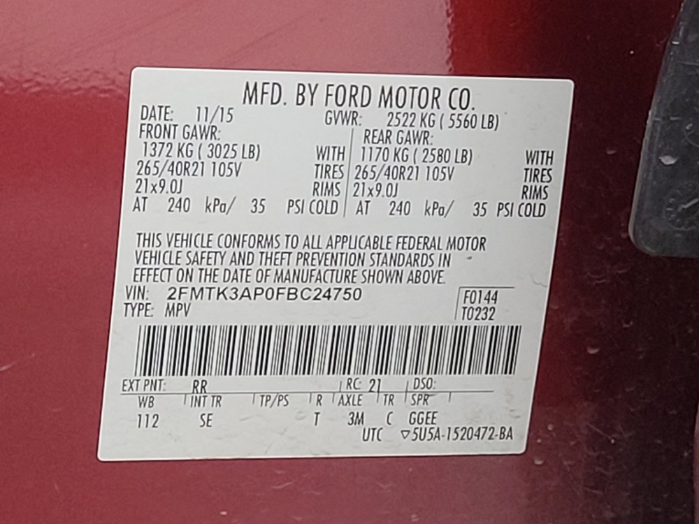 Used 2015 Ford Edge Sport w/ Equipment Group 401A FWD image 33