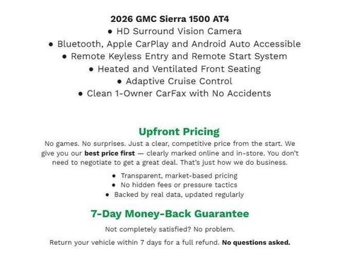 Used 2026 GMC Sierra 1500 AT4 w/ AT4 Premium Package AWD/4WD image 3