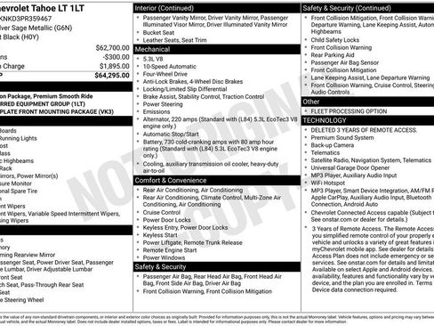 Used 2023 Chevrolet Tahoe LT AWD/4WD image 7