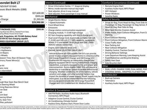 New 2027 Chevrolet Bolt LT w/ Comfort Package FWD image 15