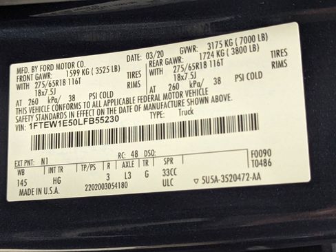 Used 2020 Ford F150 Lariat w/ Equipment Group 502A Luxury image 18