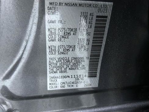 Certified 2023 Nissan Titan PRO-4X w/ Pro-4x Convenience Package AWD/4WD image 25
