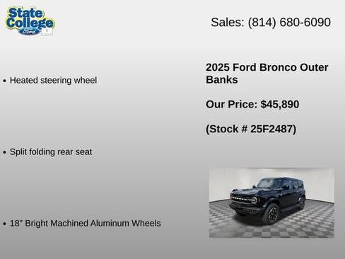 Used 2025 Ford Bronco Outer Banks AWD/4WD image 12