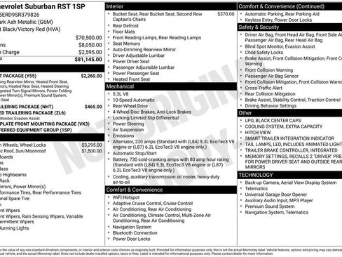 New 2025 Chevrolet Suburban RST w/ Comfort Package image 8