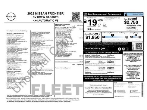 Used 2022 Nissan Frontier SV AWD/4WD image 1