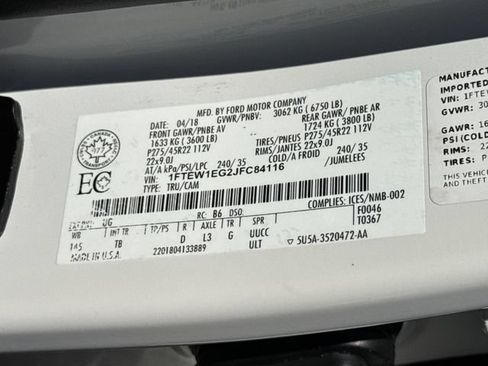 Used 2018 Ford F150 Limited AWD/4WD image 18