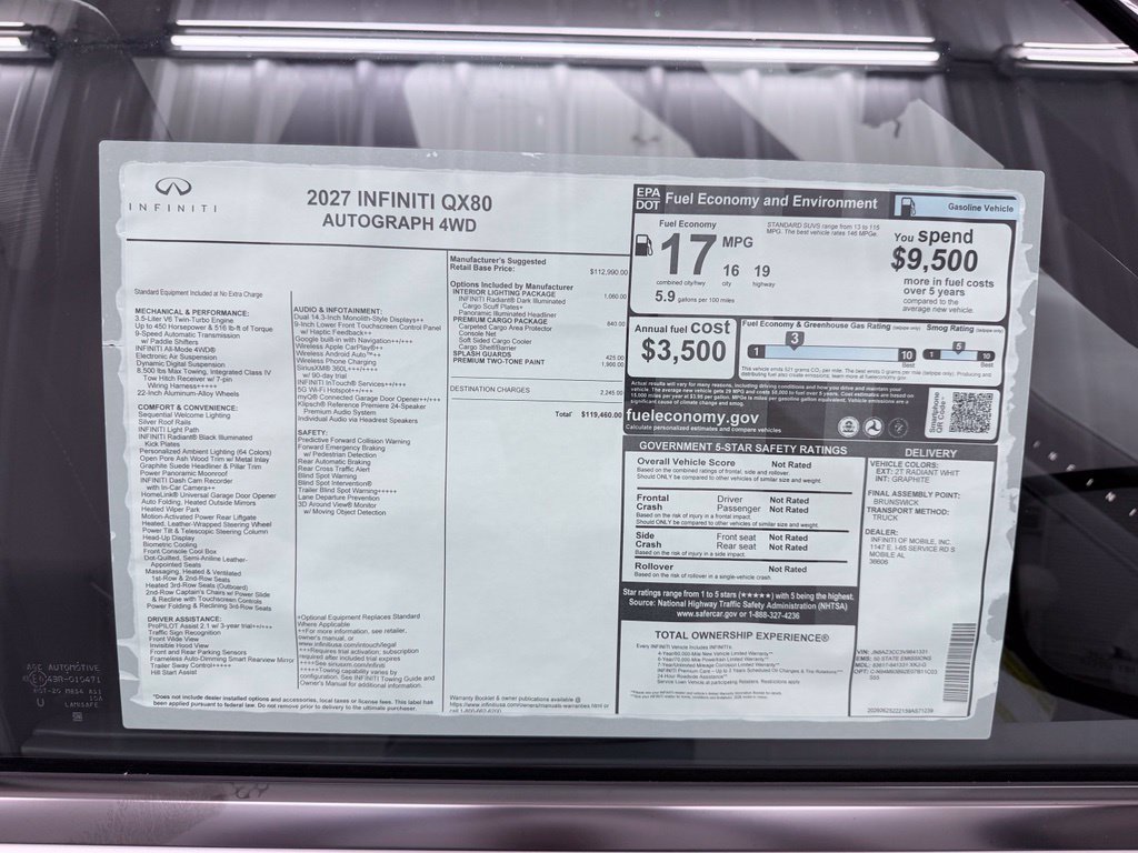 New 2027 INFINITI QX80 Autograph AWD/4WD image 62