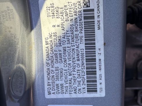 Used 2022 Honda Civic Sport image 17