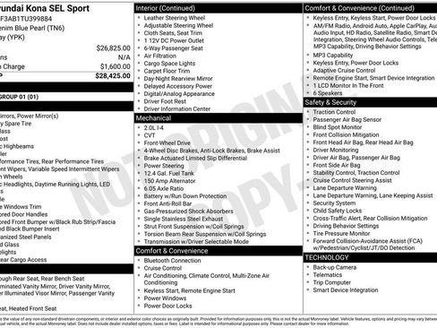 Certified 2026 Hyundai Kona SEL Sport FWD image 24