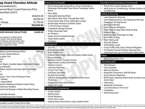 Used 2024 Jeep Grand Cherokee Altitude RWD image 44
