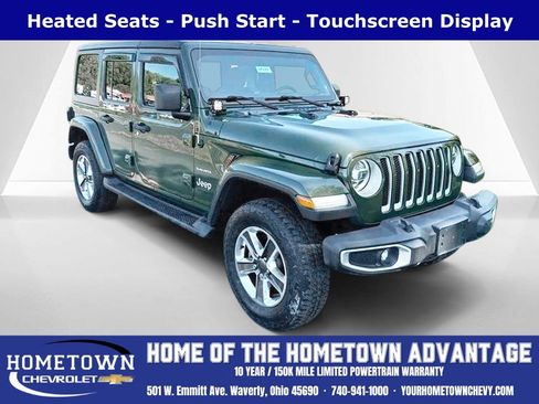 Used 2021 Jeep Wrangler Unlimited Sahara w/ LED Lighting Group AWD/4WD image 1