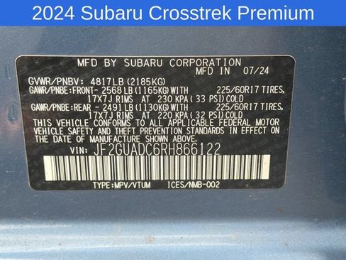 Used 2024 Subaru Crosstrek 2.0i Premium AWD/4WD image 22
