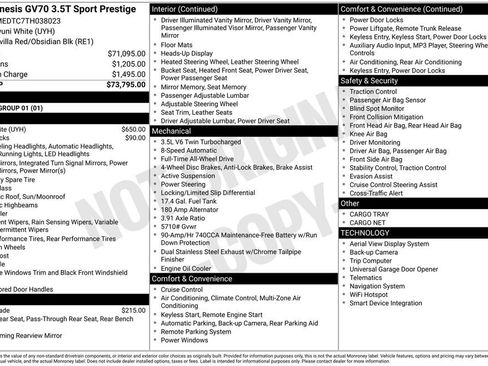 New 2026 Genesis GV70 3.5T Sport Prestige AWD/4WD image 8